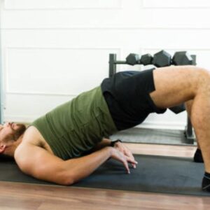 how to do weighted glute bridges at home